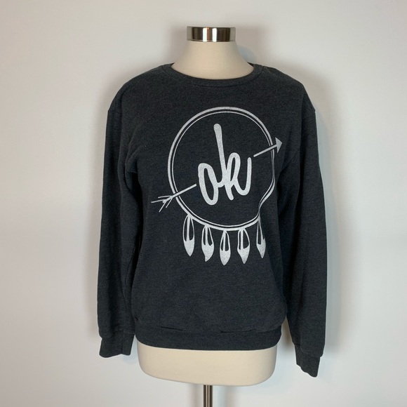 Tops - Oklahoma OK State Grey Sweatshirt Local Okie